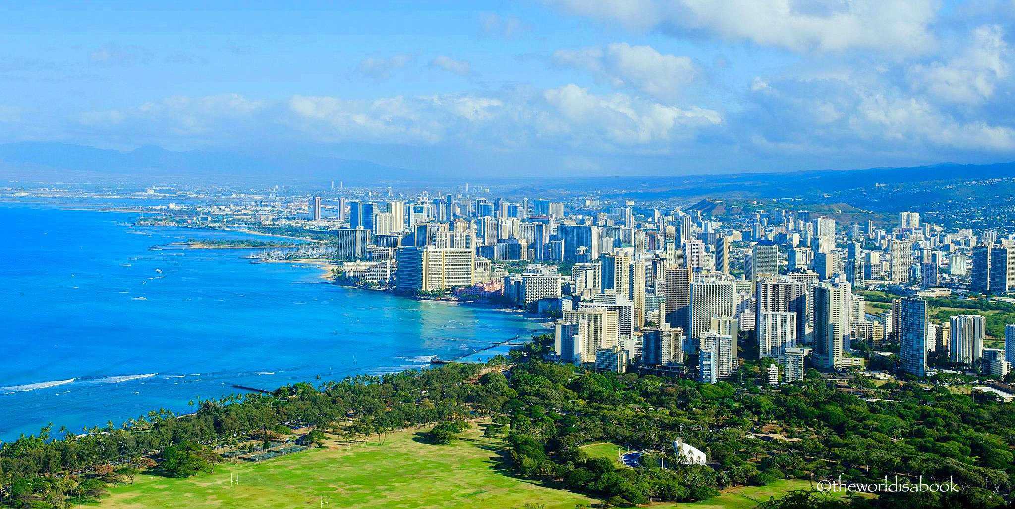 Honolulu view from Diamond Head