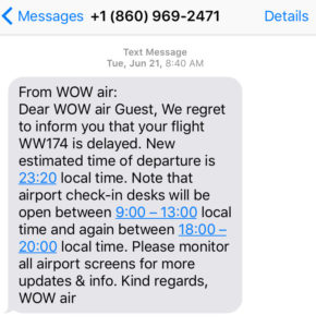 WOW Air Message1