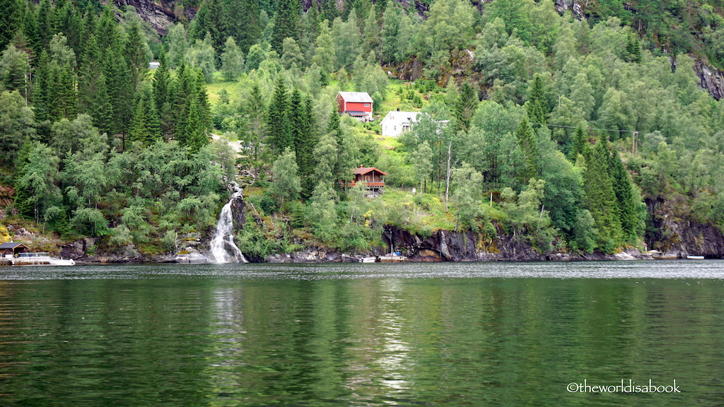 Fjord cruise waterfall