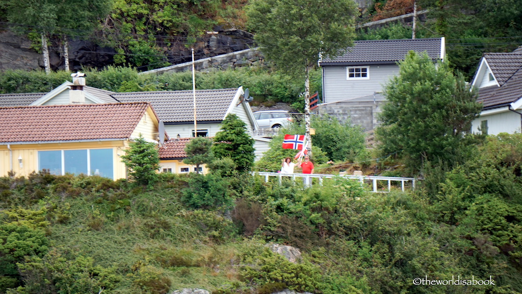 norwegians waving flag
