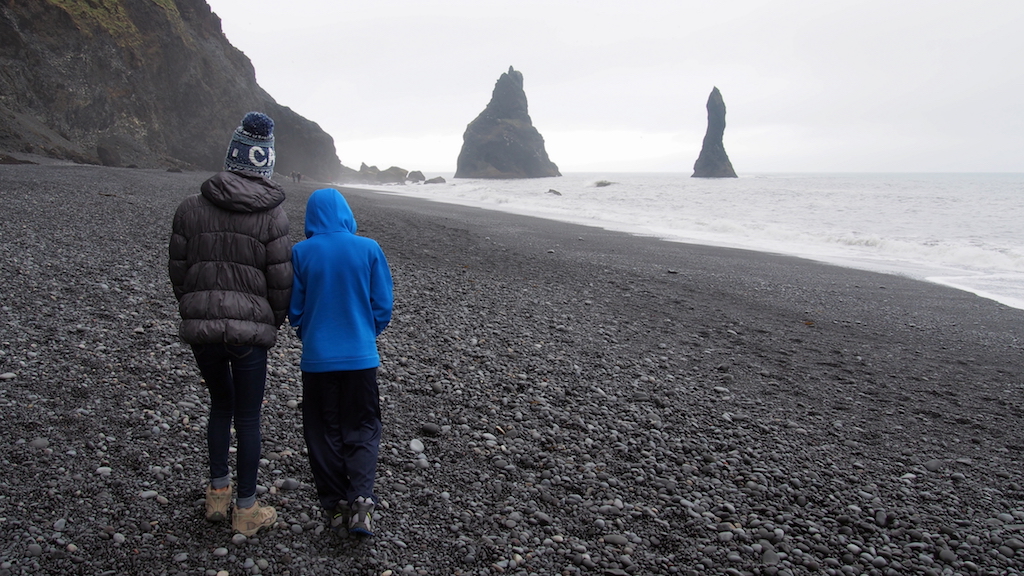 Reynisfjara with kids Iceland