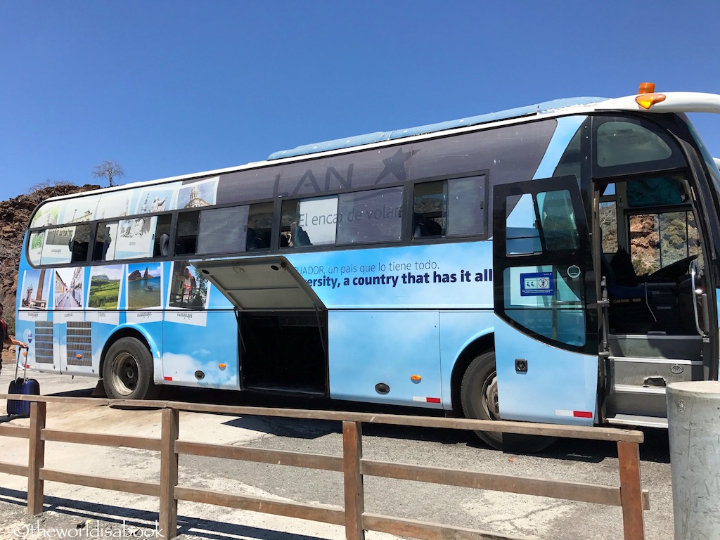 Galapagos Baltra airport bus