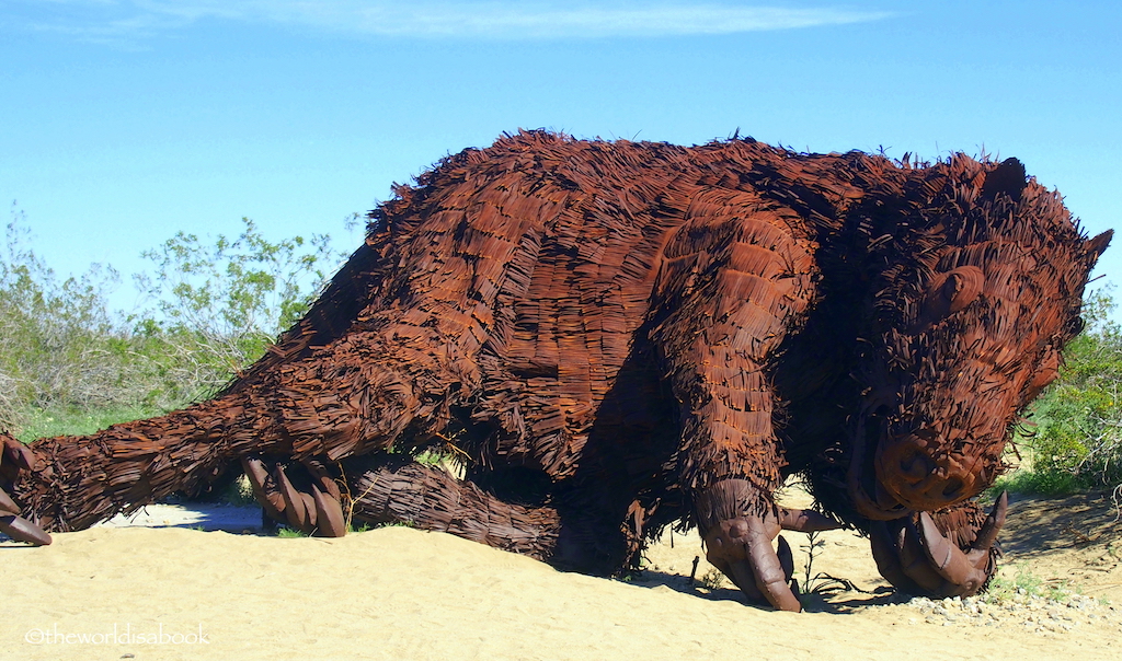 Giant sloth metal art Borrego Springs