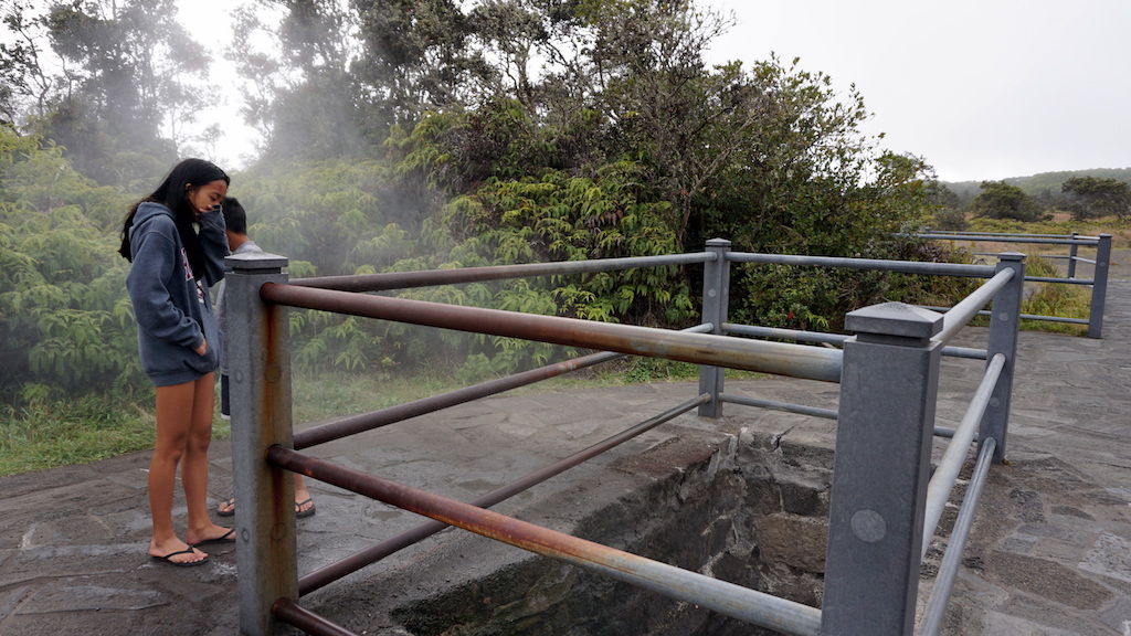 Hawaii Volcanoes National Park steam vent