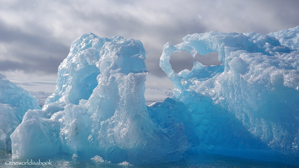 Jokulsarlon Glacier lagoon blue ice