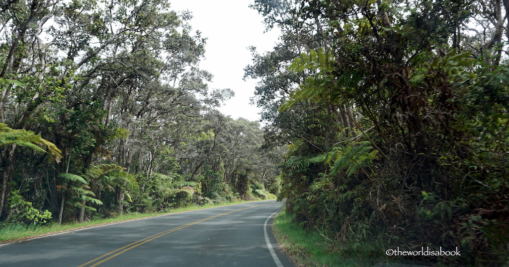 Volcanoes National Park road