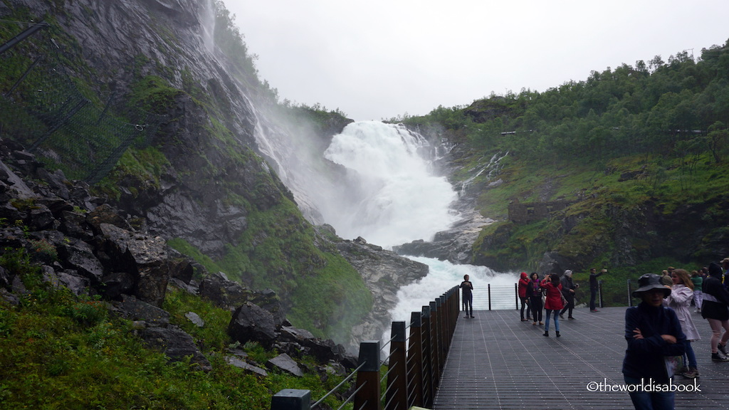 Kjosfossen Flam Railway waterfall stop