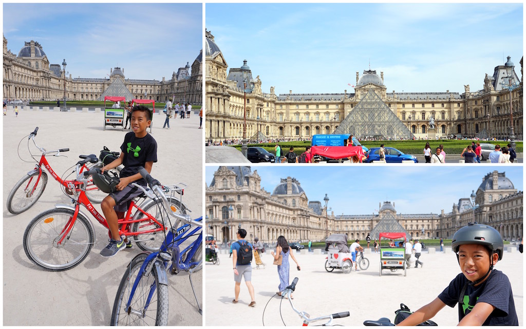 Paris Fat Tire Bike Tour with kids Louvre
