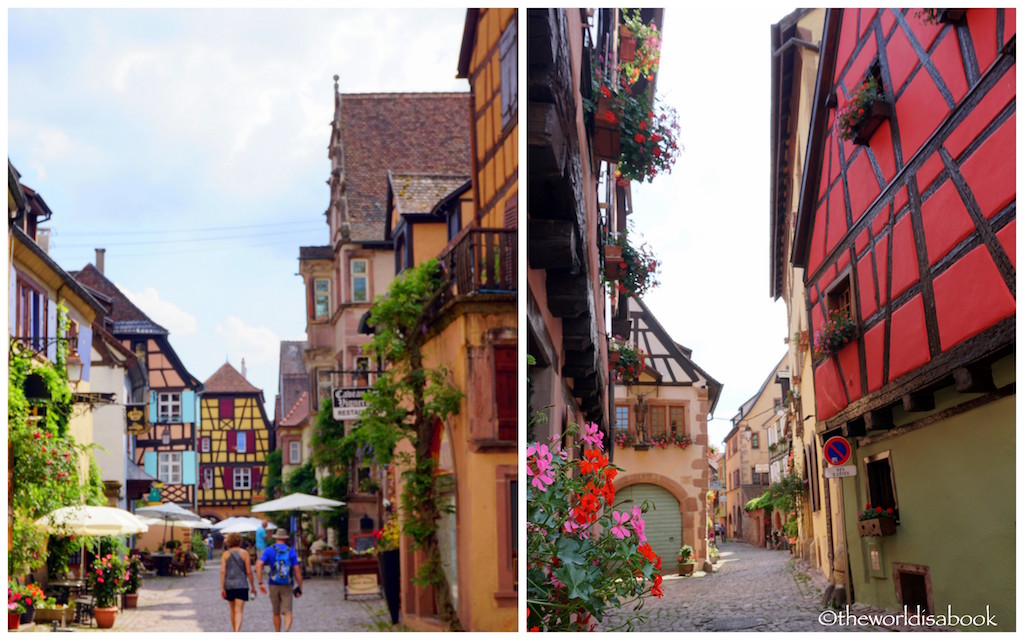 Riquewihr colorful streets Alsace
