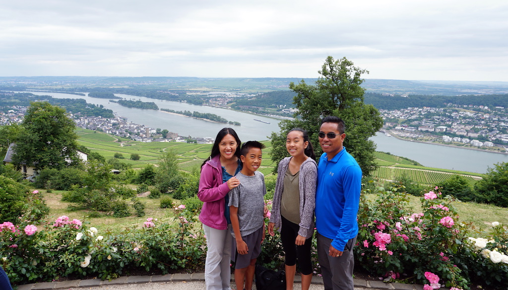 Germany Neiderwald Monument with kids