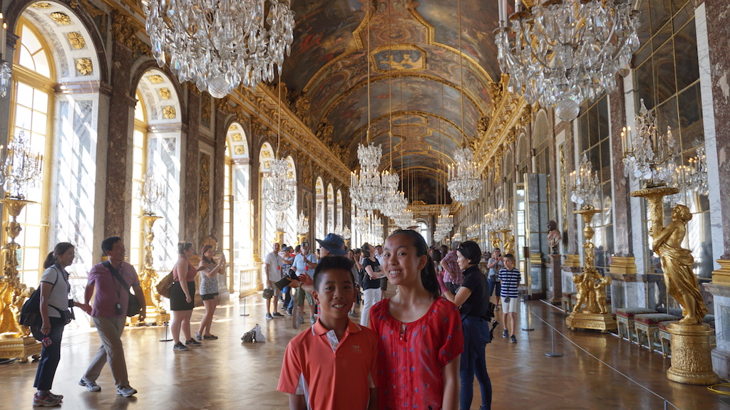 Versailles with kids Hall of Mirrors