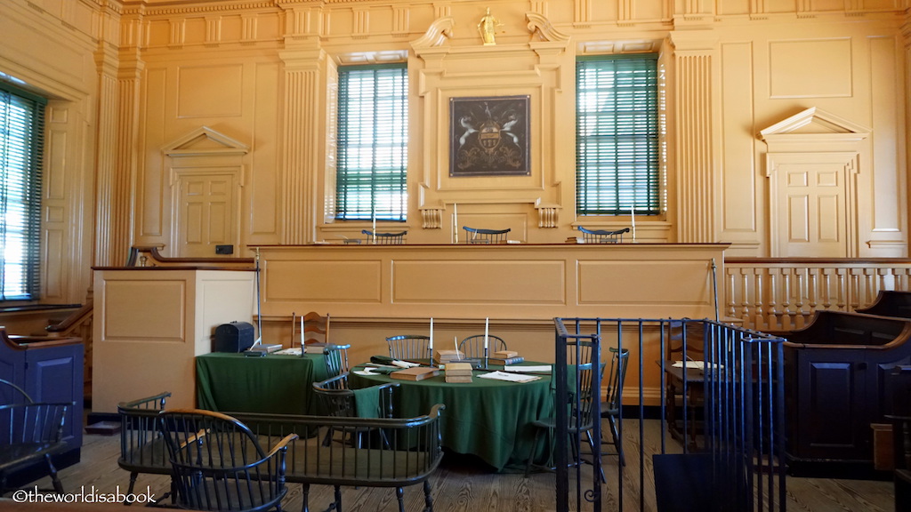 Independence Hall Philadelphia courtroom