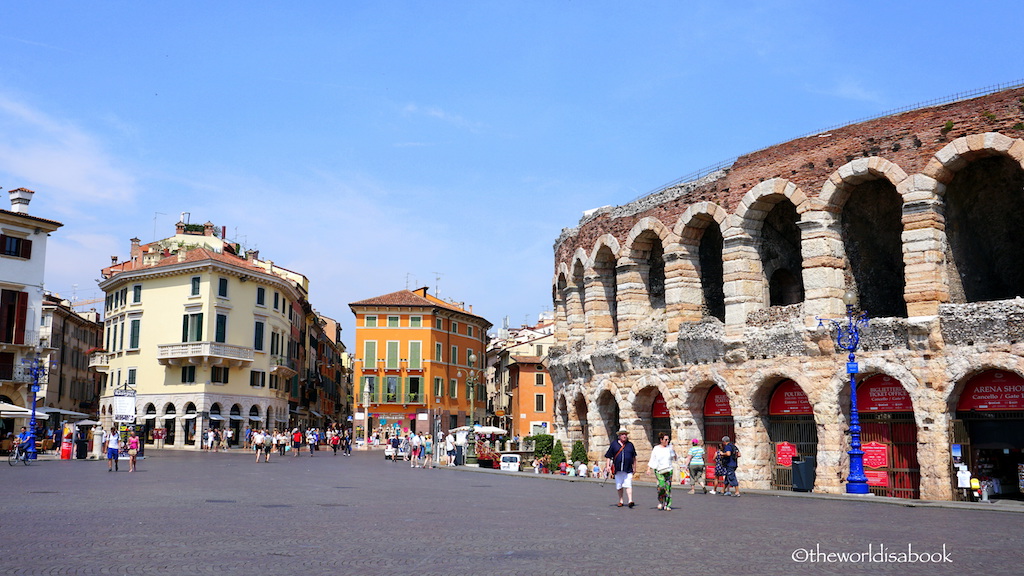 Piazza Bra Verona with kids