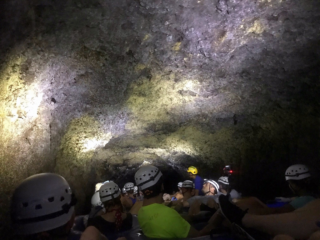 Kauai tubing inside tunnel