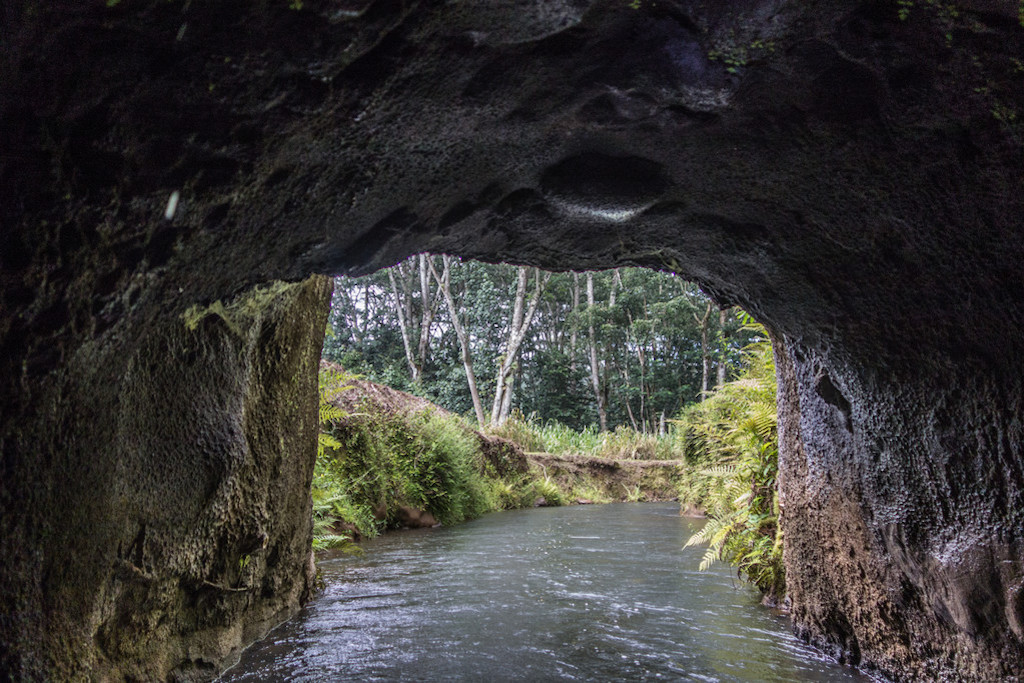 Kauai tubing tunnel