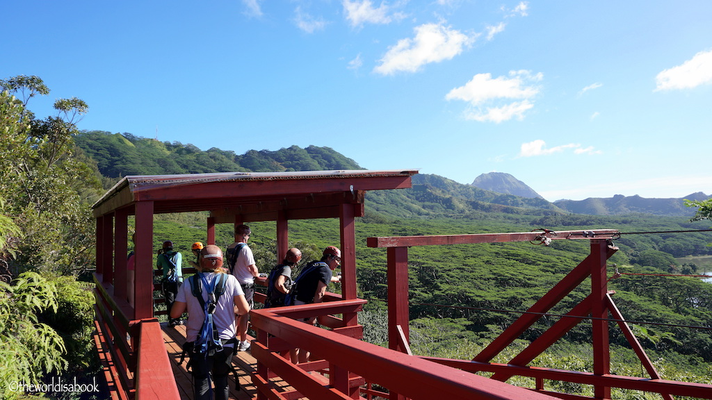 Koloa Zip line Waita platform