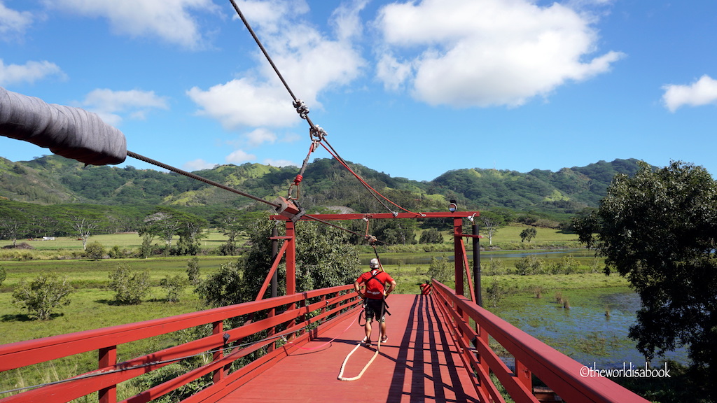 Koloa Zip line final platform