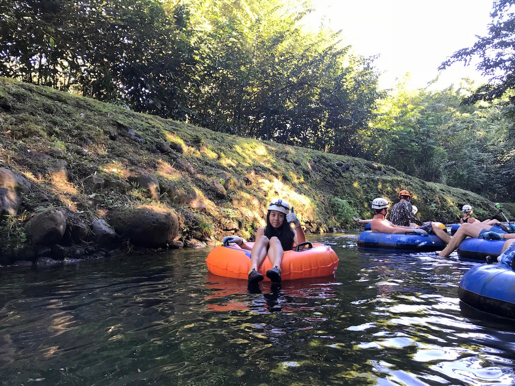 Tubing with kids Kauai