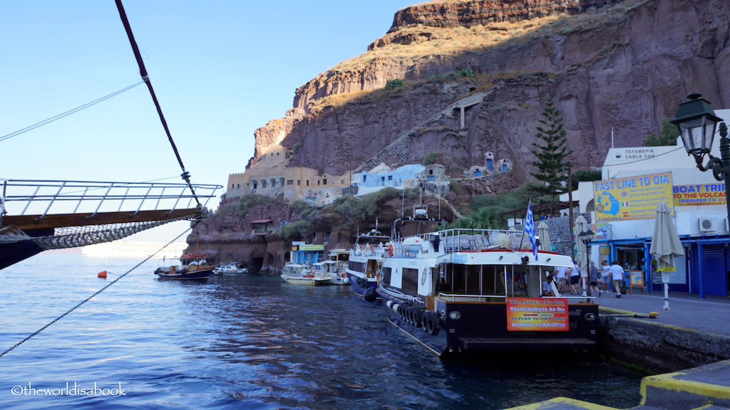 Fira boat dock Santorini