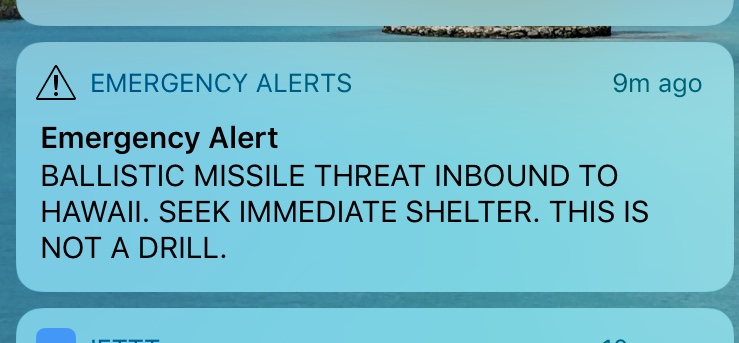 Hawaii False Missile Alert