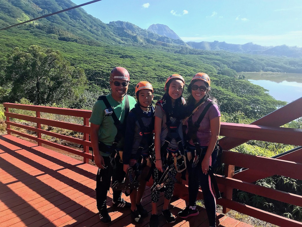 Kauai Zipline with kids