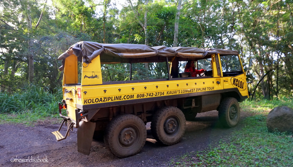 Koloa Zipline truck