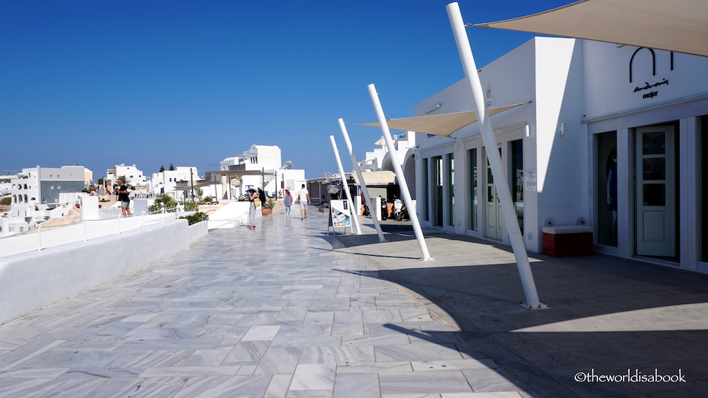 Santorini marble sidewalk