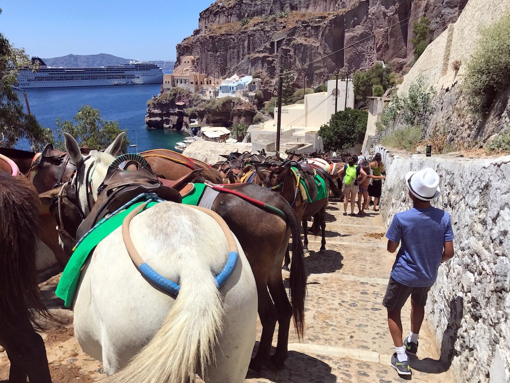 Santorini with kids