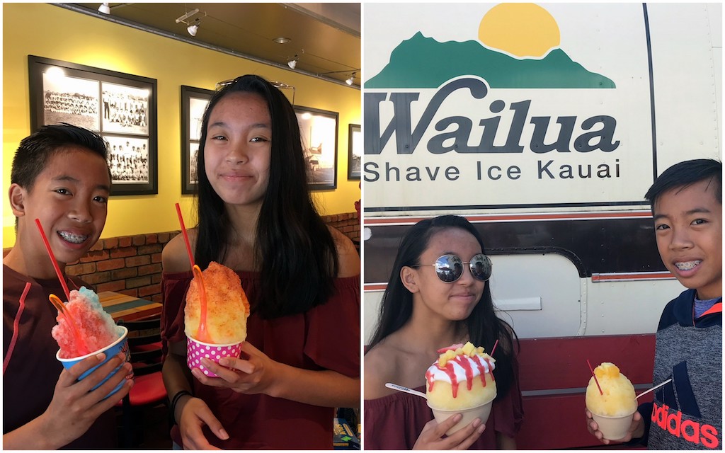 KAUAI with kids Shave Ice