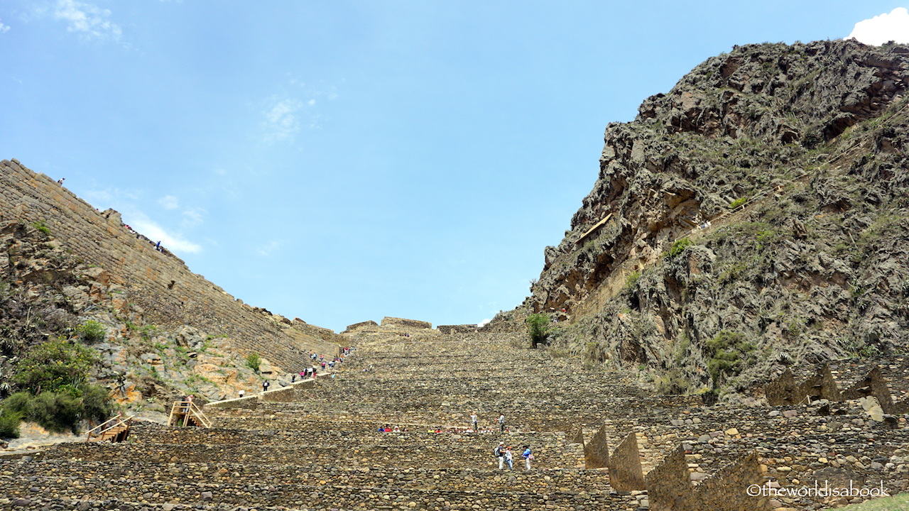 Ollantaytambo Fortress with kids