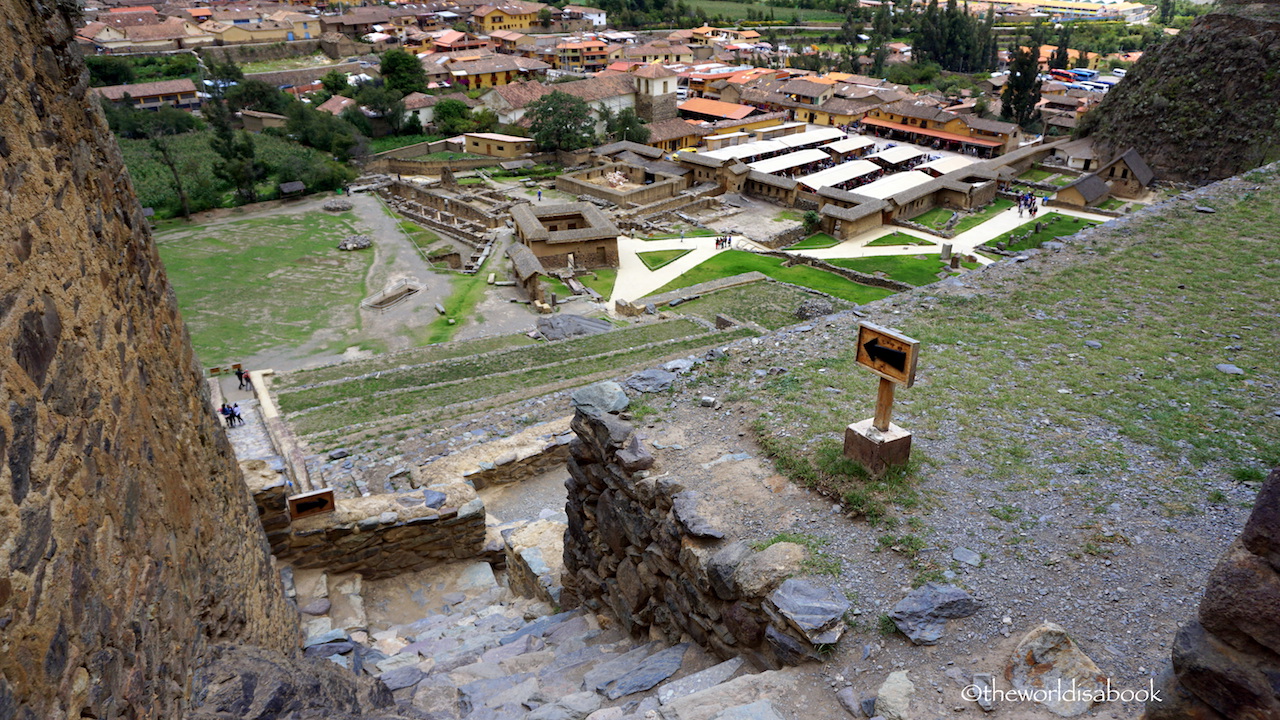 Ollantaytambo steep staircase