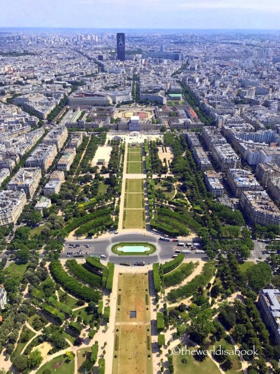 Champ de Mars view from Eiffel tower