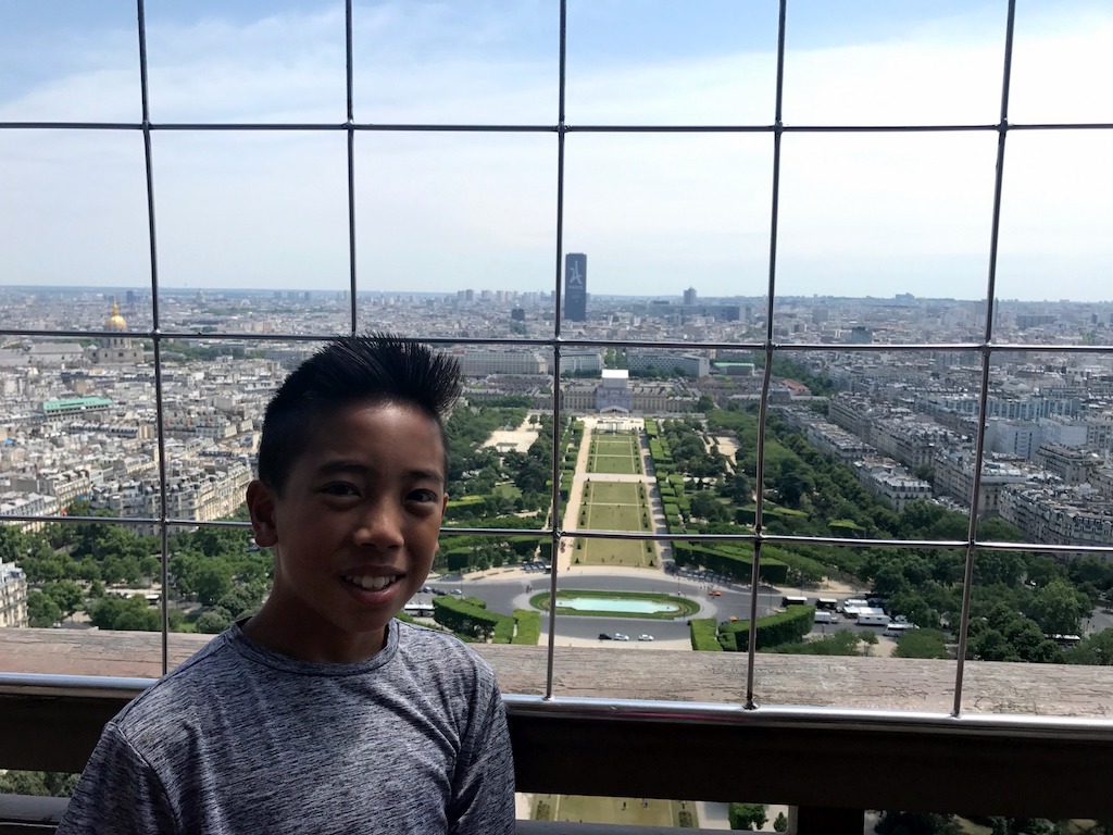 Going up the Eiffel tower with kids
