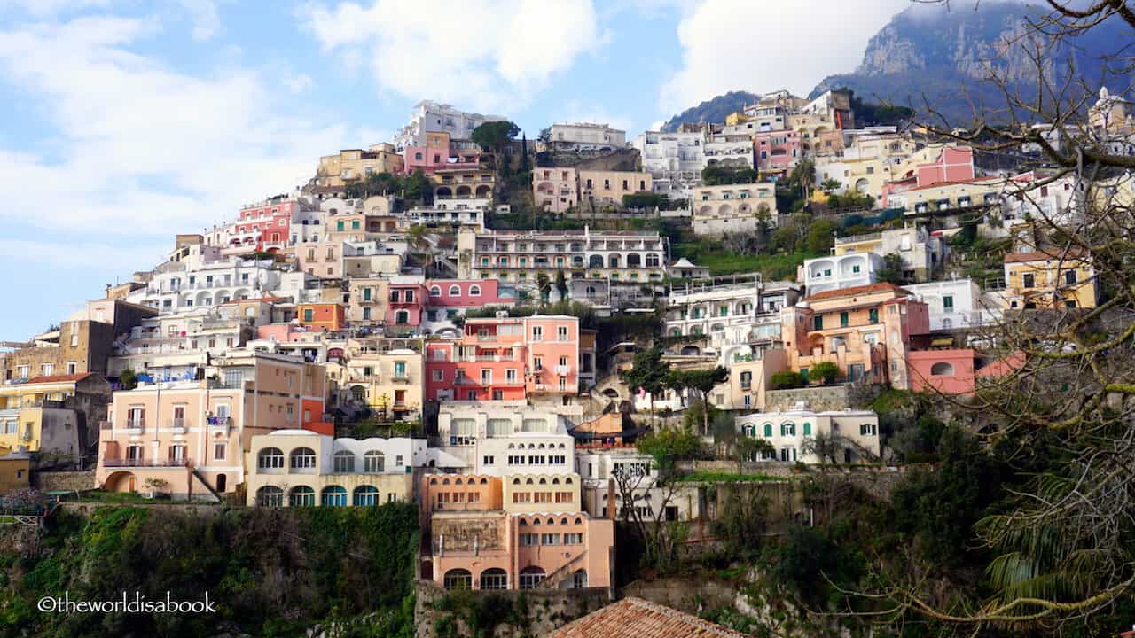 Positano pastel houses