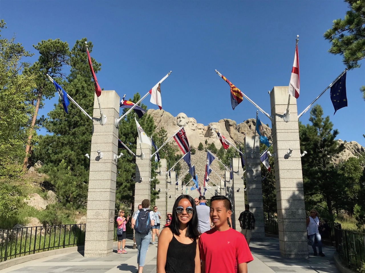 Mount Rushmore with kids