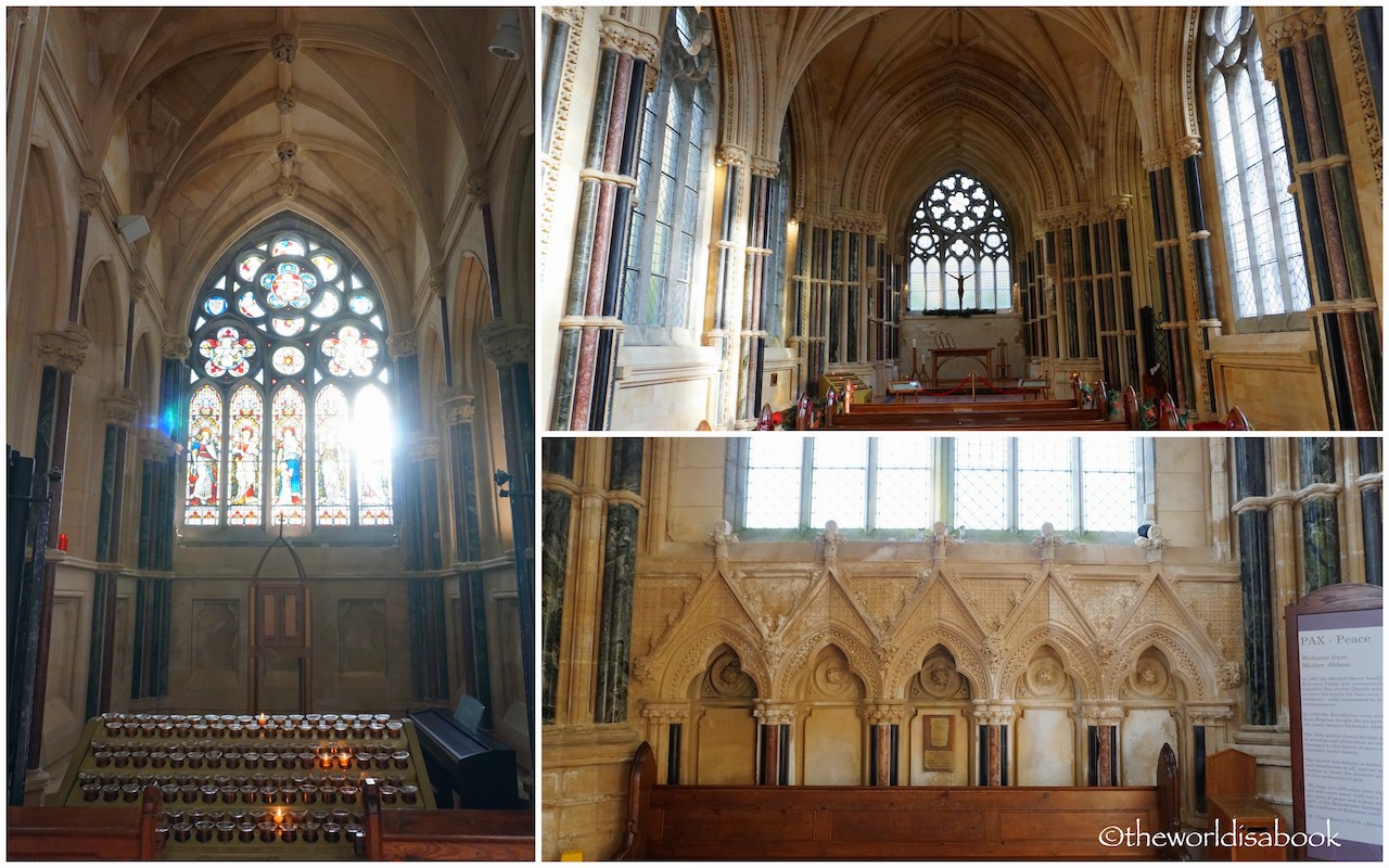 Kylemore Abbey Gothic church interior