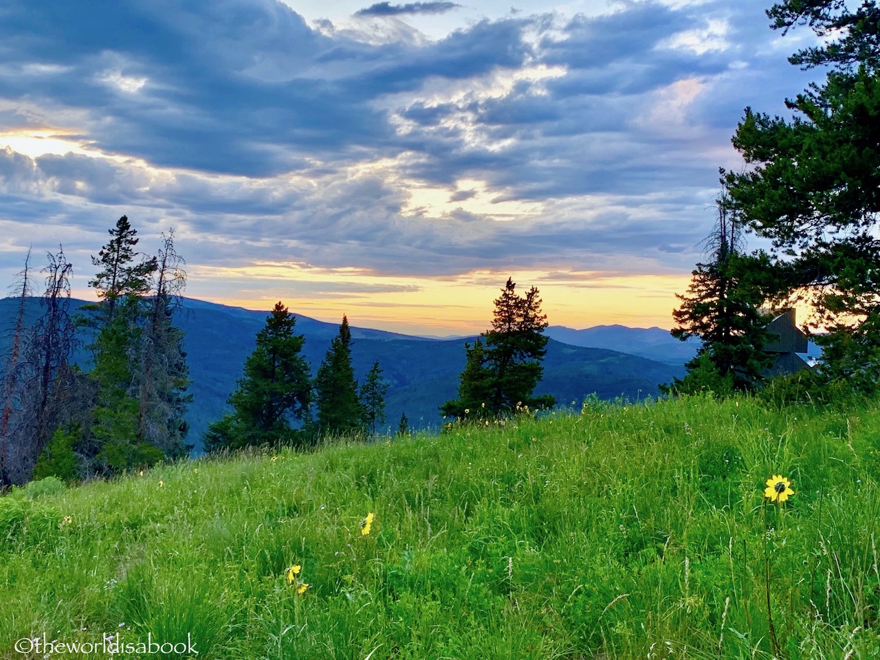 Vail Mountain sunset