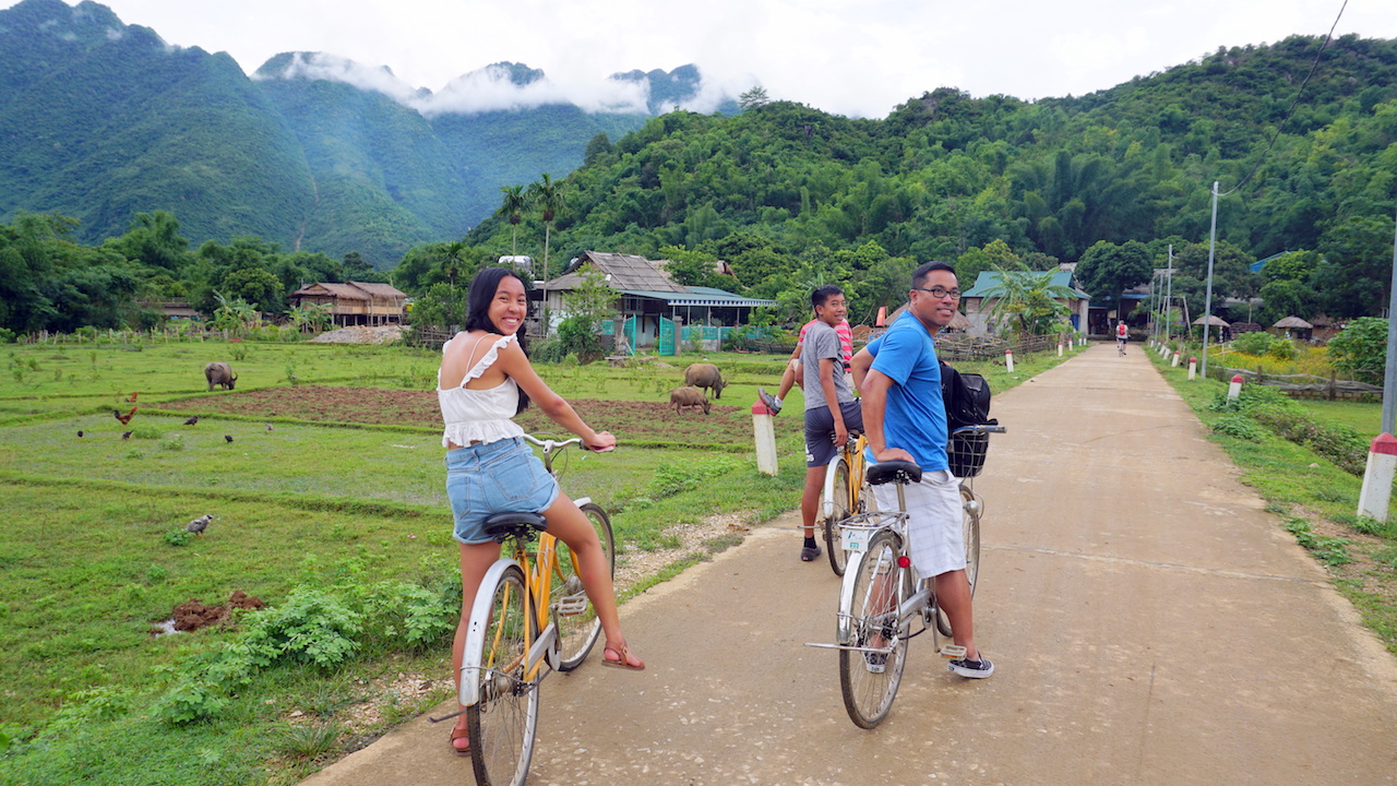 Mai Chau Bike Ride with kids