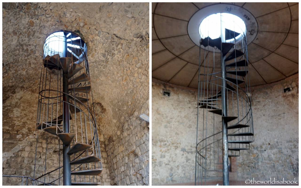 Girona old city walls staircase