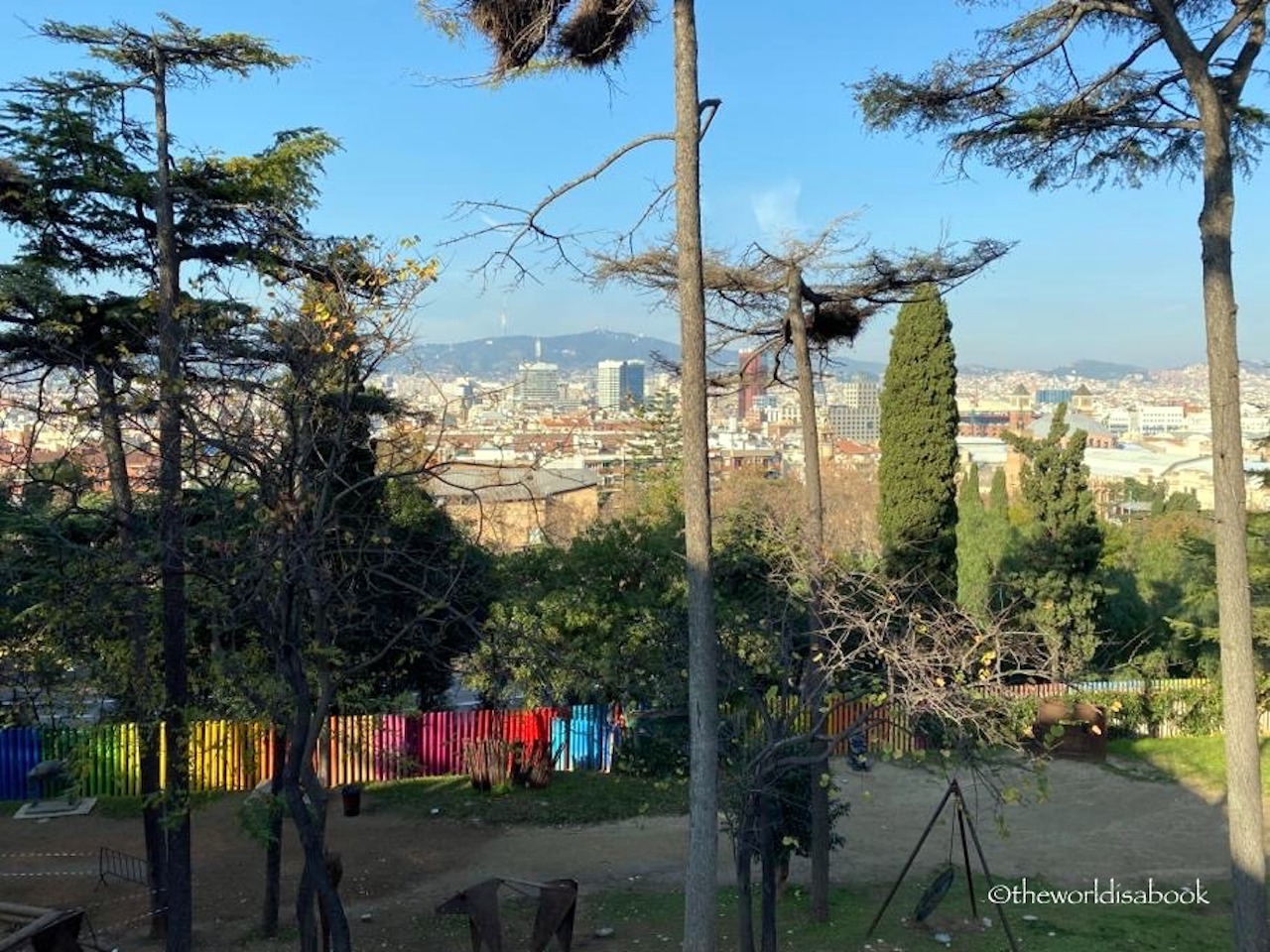 Poble Espanyol Barcelona view