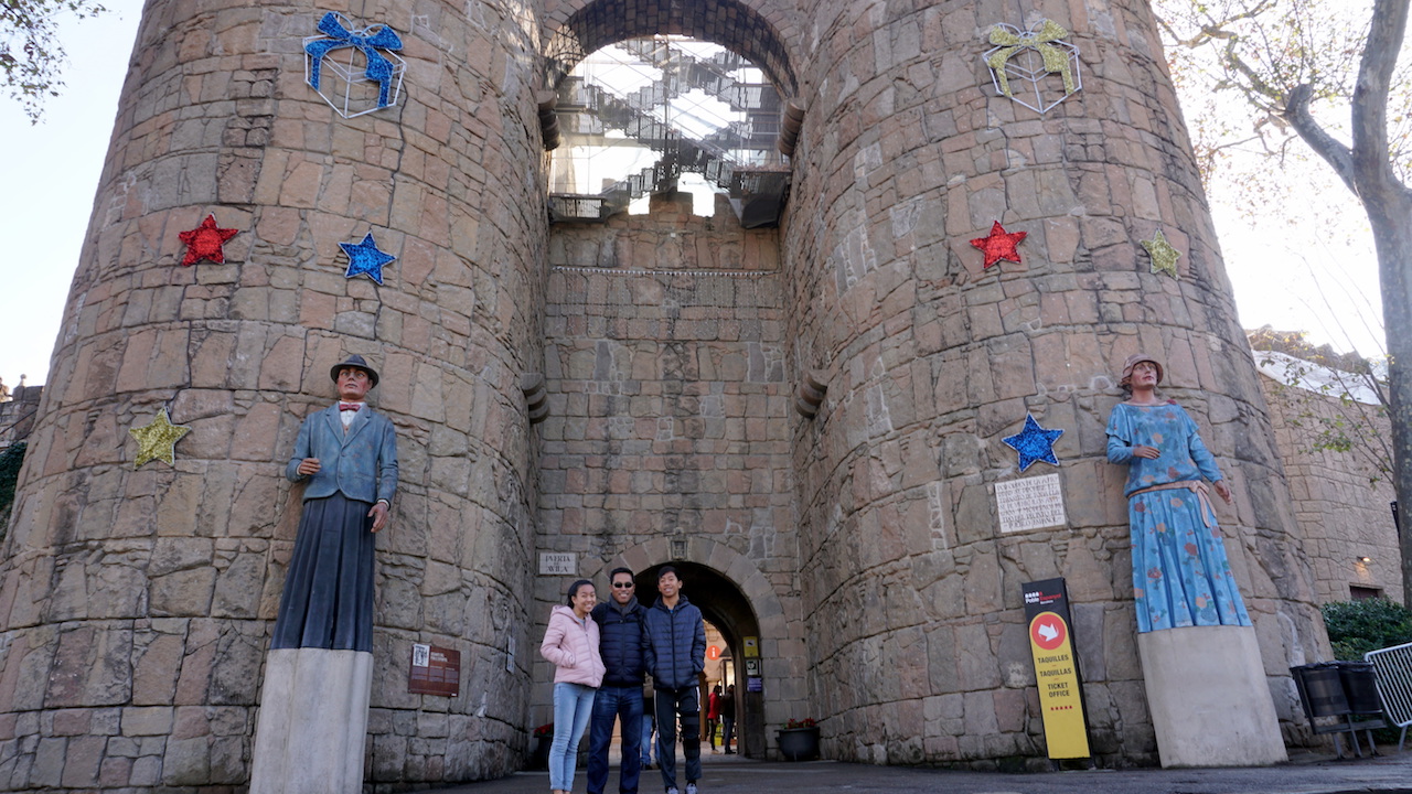 Poble Espanyol with kids