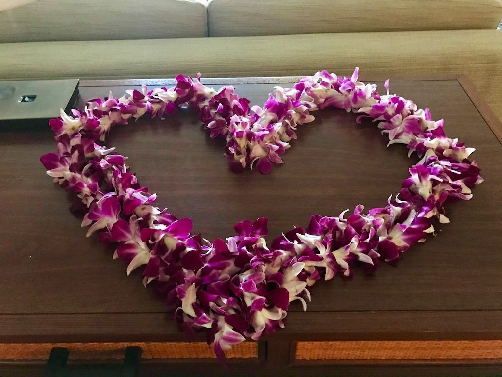 Hawaiian orchid lei