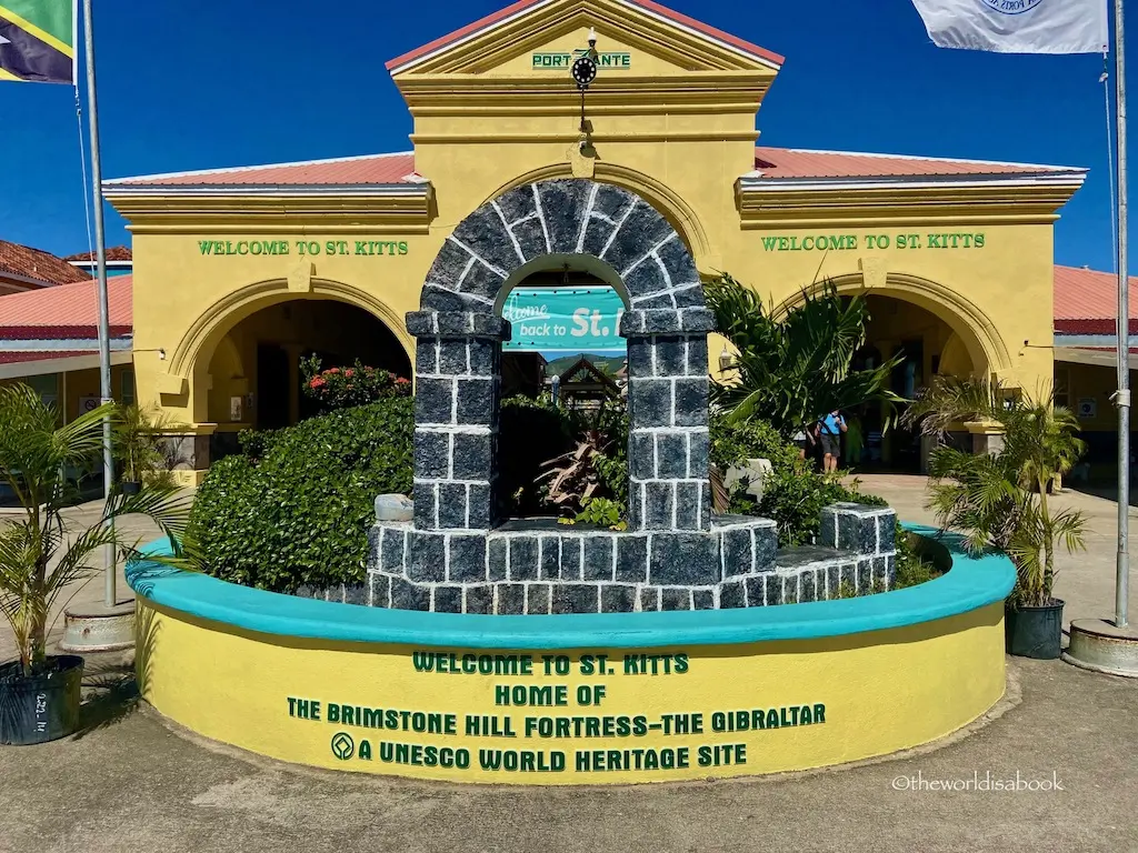 St Kitts Welcome sign