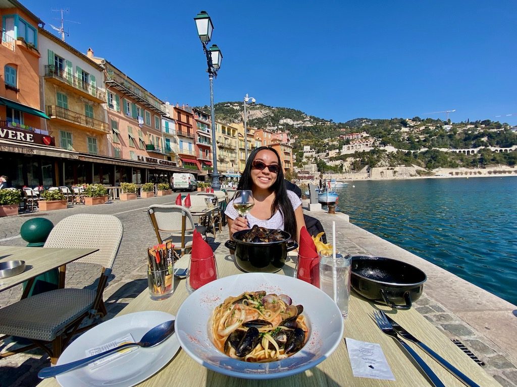 Waterfront dining Villefranche-sur-Mer