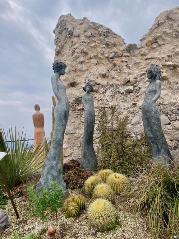 Earth Goddesses statues Eze Exotic Garden