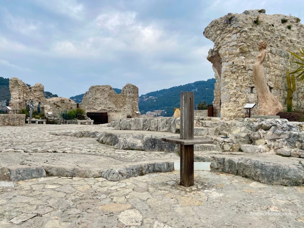 Exotic Garden of Eze castle ruins