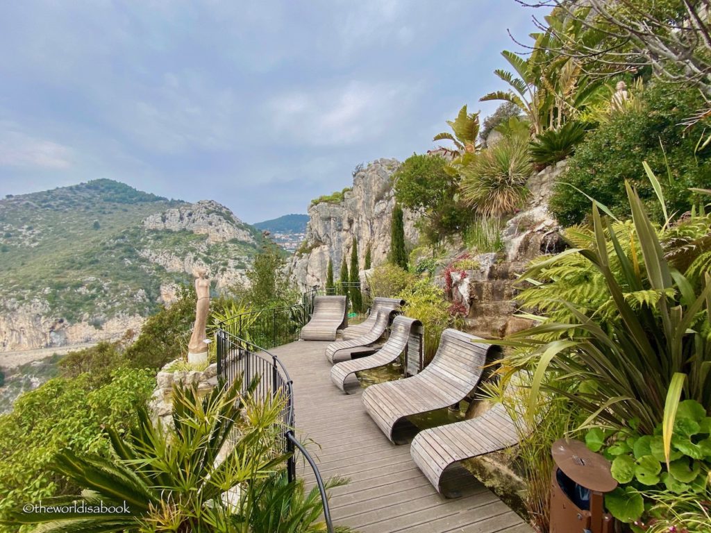 Exotic Garden of Eze meditation area