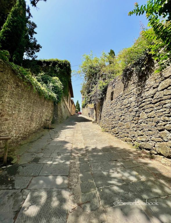 Via San Francesco steep road Fiesole