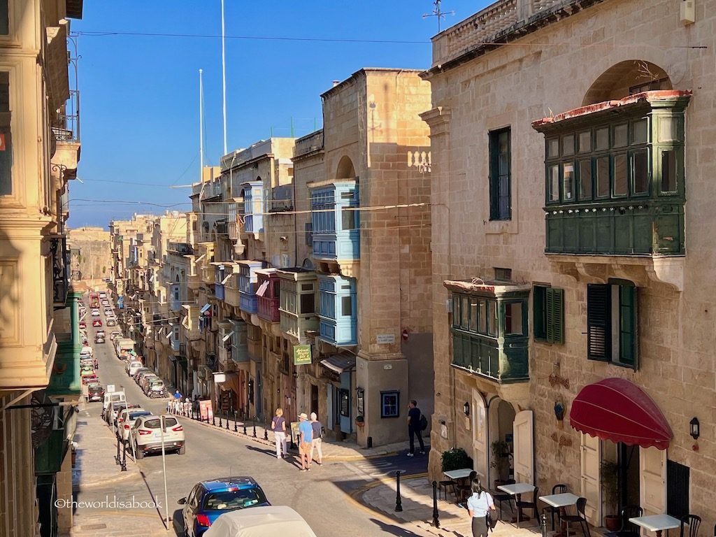 Valletta bay windows balconies