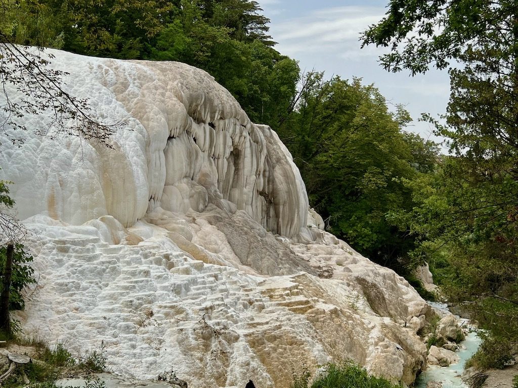 white whale Bagni San Filippo hot springs